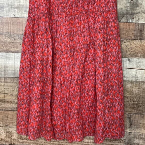 Joie Bondi Daytime Sleeveless Midi Dress Tea Rose Animal Print Size Medium - Picture 4 of 10